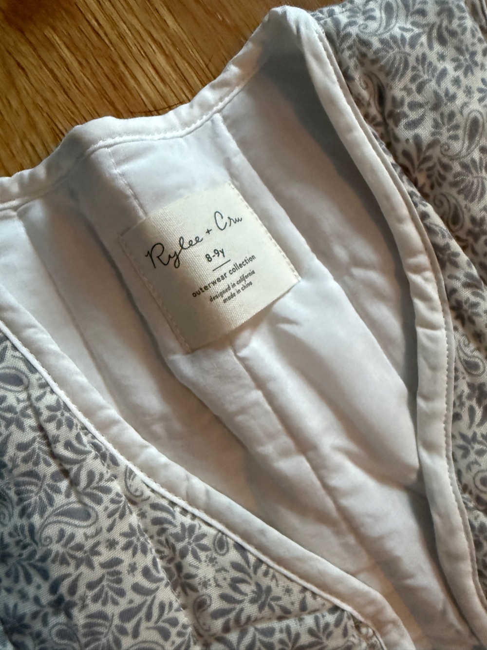 Rylee + Cru Cream Vest & Blue Floral Skirt Set - Picture 2 of 2